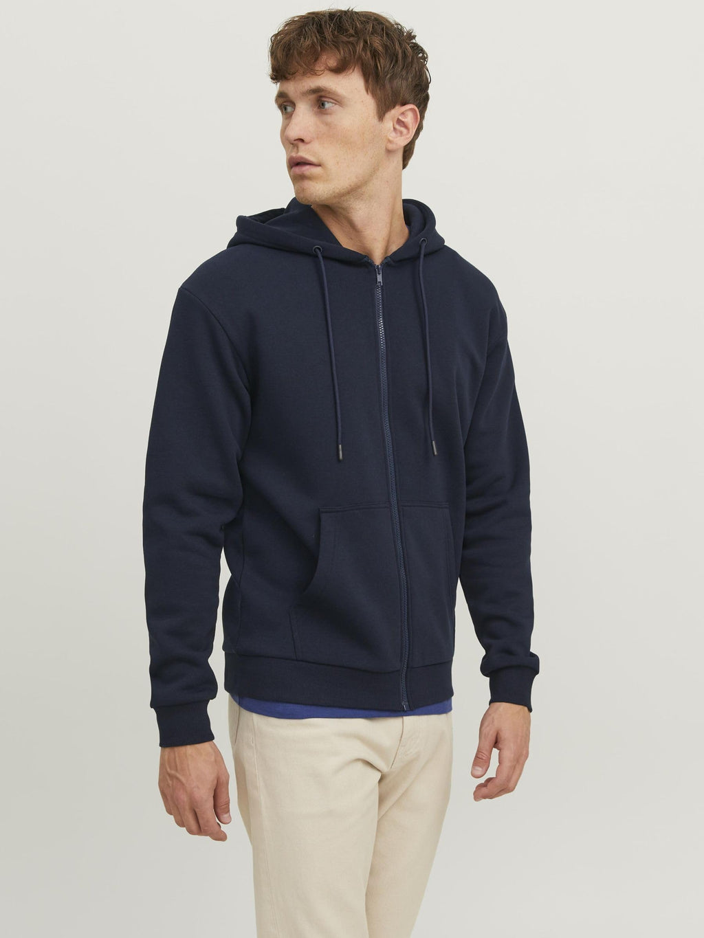 JACK & JONES Herren Jjebradley Sweat Zip Hood Noos Sweatshirtjacke (1er Pack)