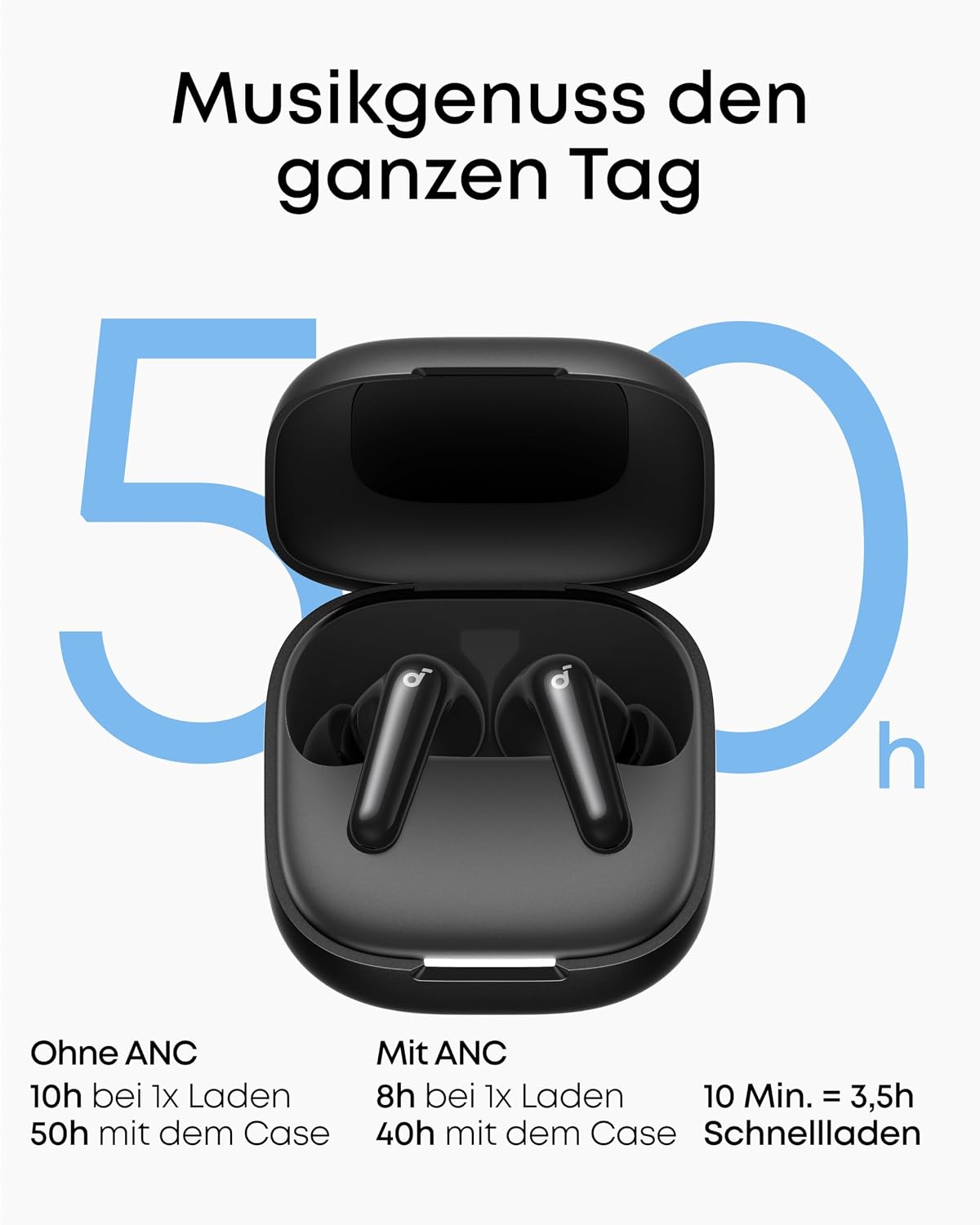 Soundcore by Anker P31i kabellose Bluetooth-Kopfhörer, Hi-Res Sound Schwarz