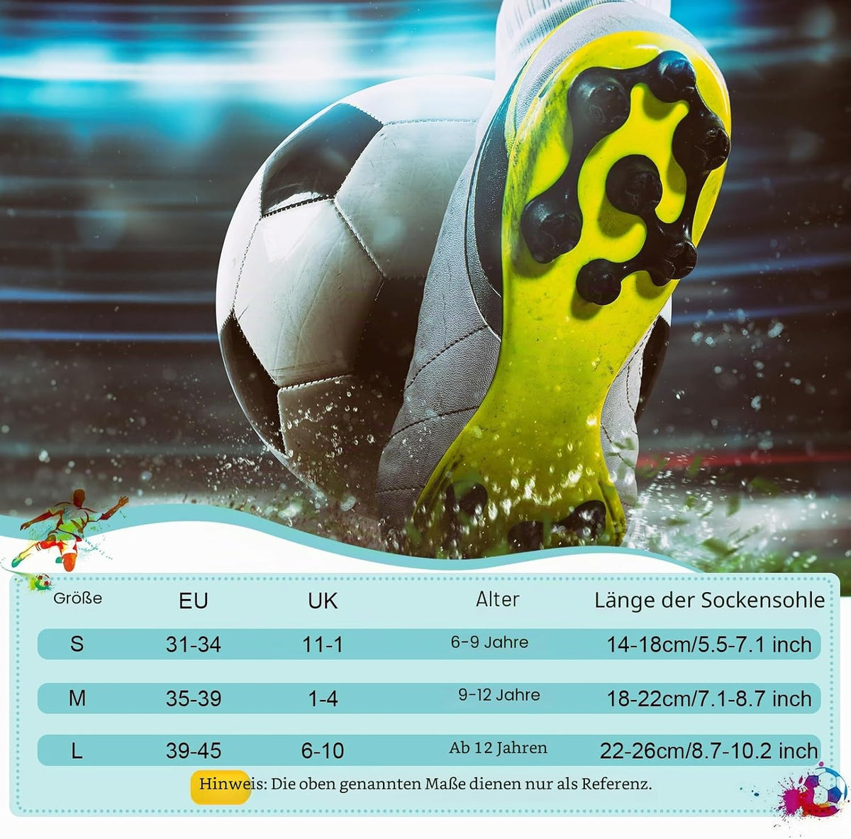 FANTESI 3 Paare Fußballsocken für Herren Damen,Sportsocken Fußball