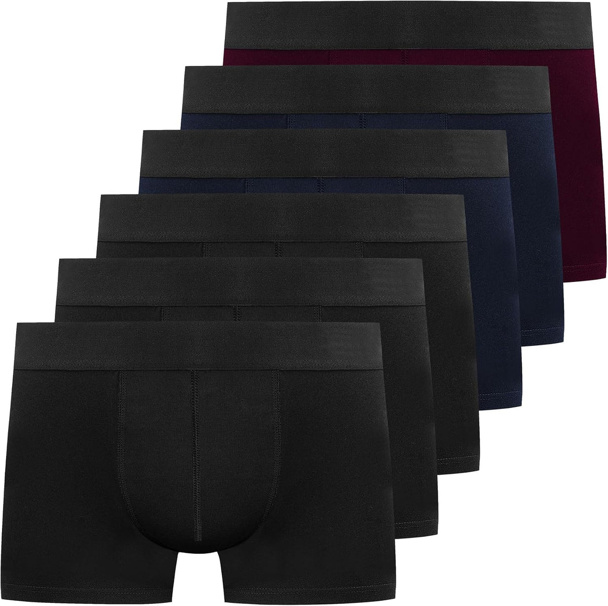 YouShow Mens Boxers 6/12 Pack Mens Underwear Hipsters Cotton Pants Trunks