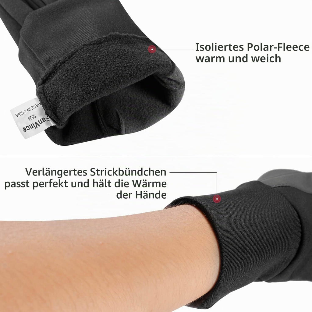 FanVince Handschuhe Herren Damen Winterhandschuhe Thermo Touchscreen Warme Fahrradhandschuhe Geschenke