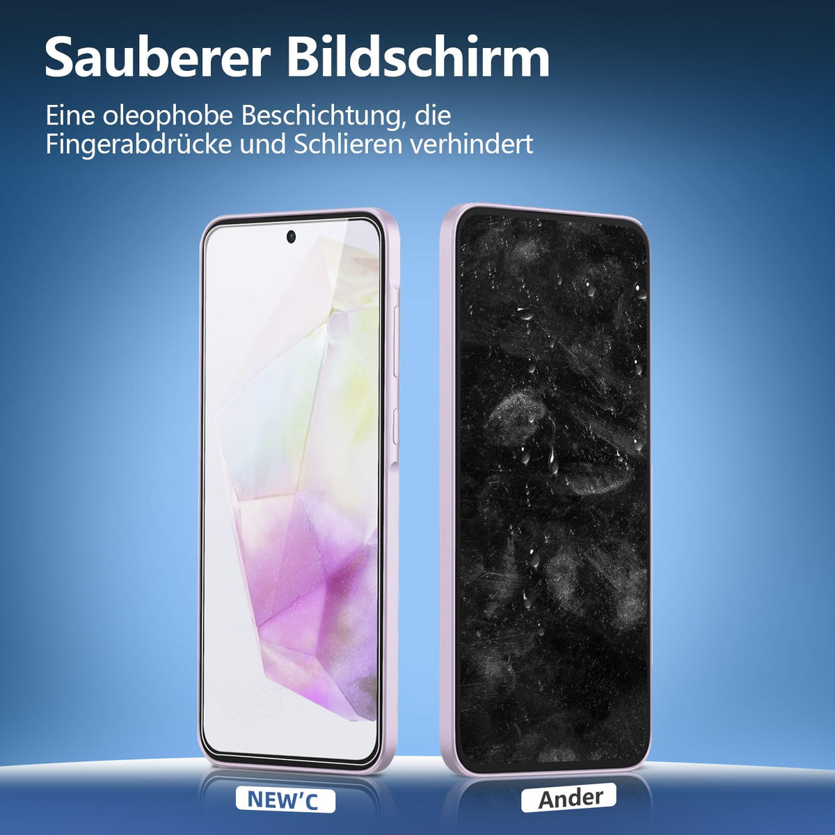 NEW'C Schutzfolie für Samsung Galaxy A35 5G für Panzerglas