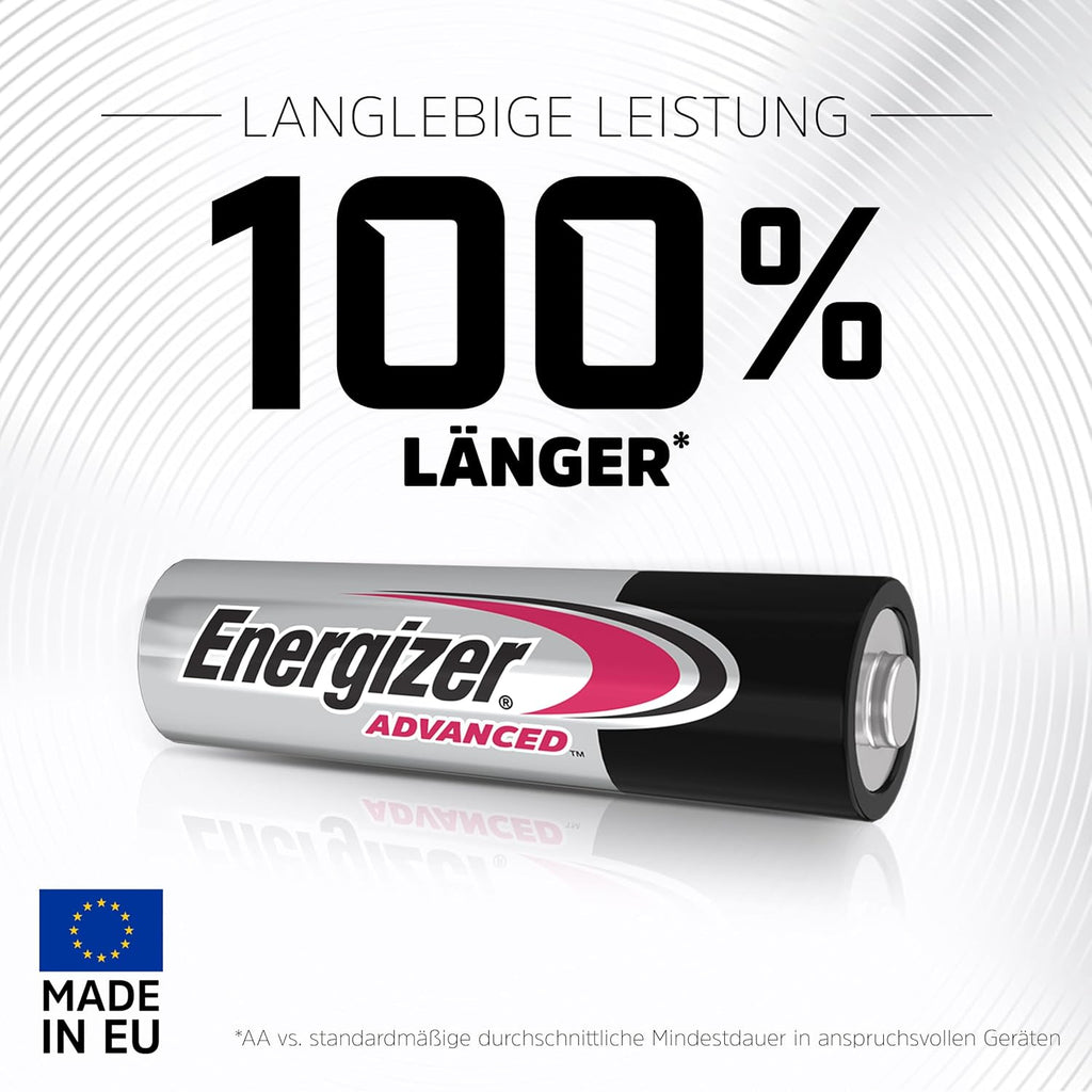 Energizer Advanced - AA Batterien (24 Stück) - 1,5V Alkali-Batterien