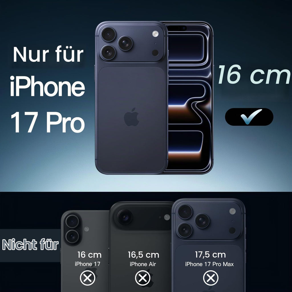 JETech Magnetische Hülle für iPhone 17, Durchsichtig