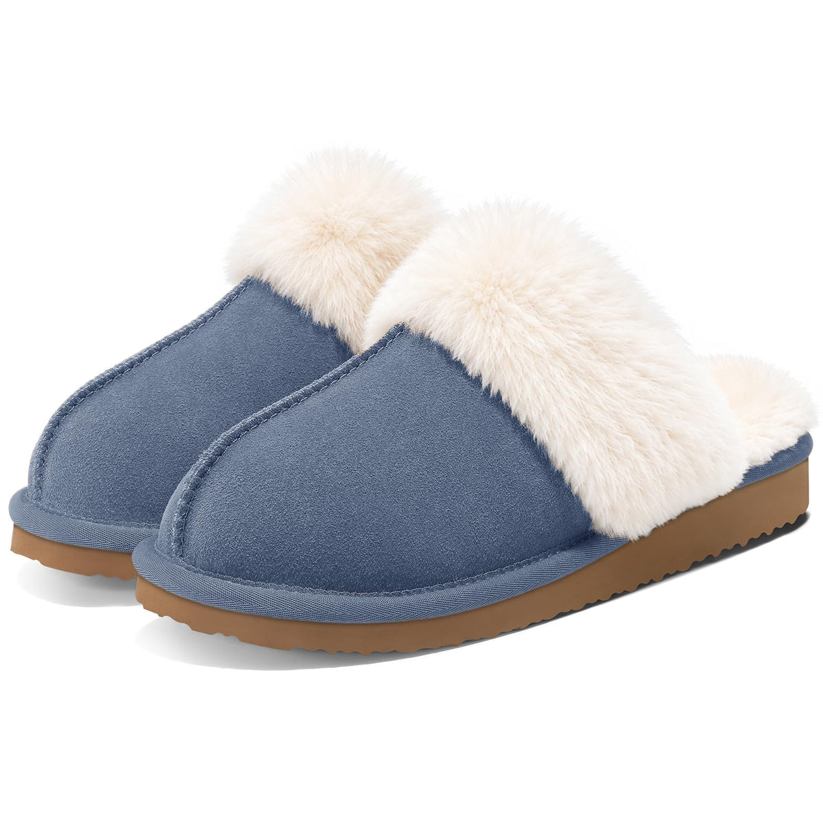 Litfun Fuzzy Slippers for Women Memory Foam Indoor House Shoes