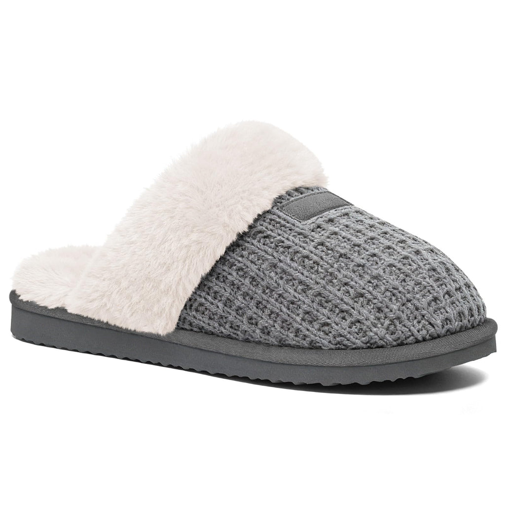 Litfun Fuzzy Slippers for Women Memory Foam Indoor House Shoes