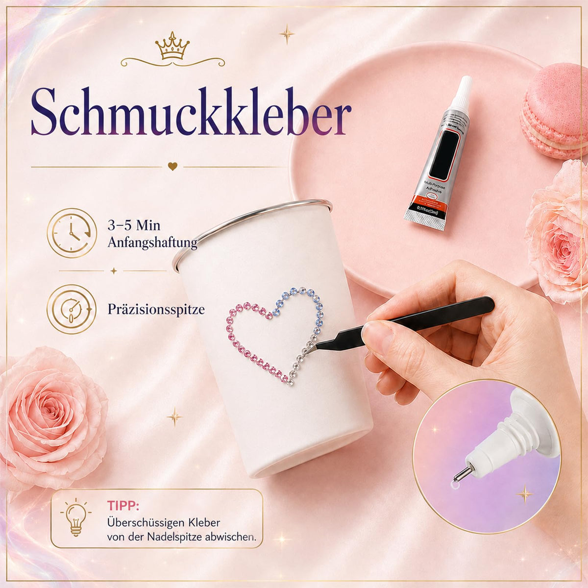 56 Farben Bedazzler Kit, 45.000 Stück 3mm Harz Strasssteine Set