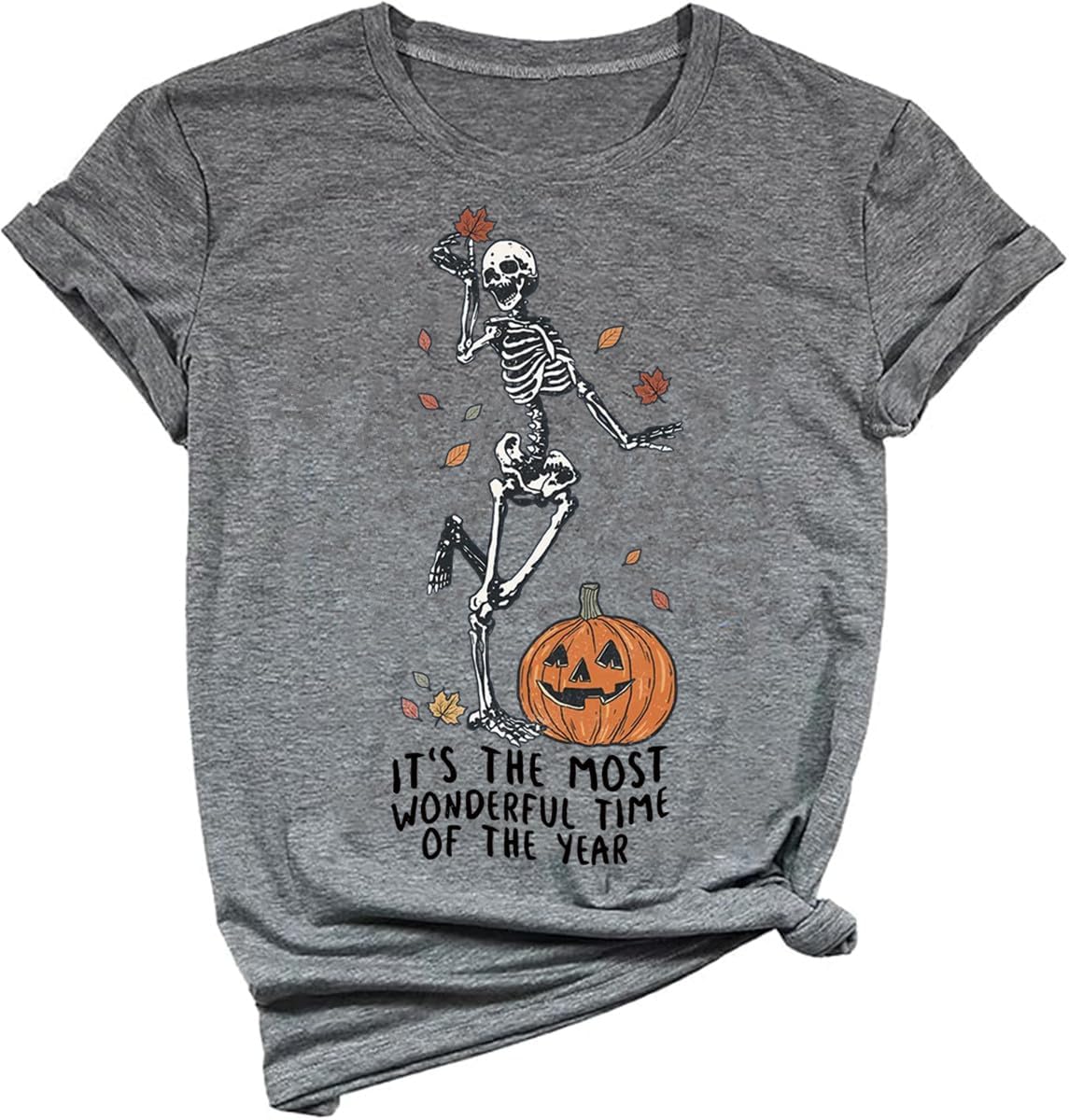 Halloween-Kürbis-Shirts für Damen, Herbst-T-Shirts, niedliche grafische Herbst-Shirts, Thanksgiving-Oberteile