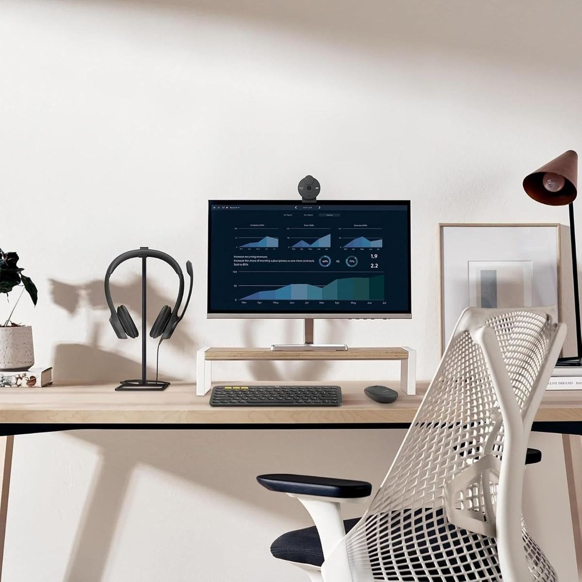 Logitech H390 Kopfhörer für PC zuhause, PC-Headset mit Mikrofon, Schwarz