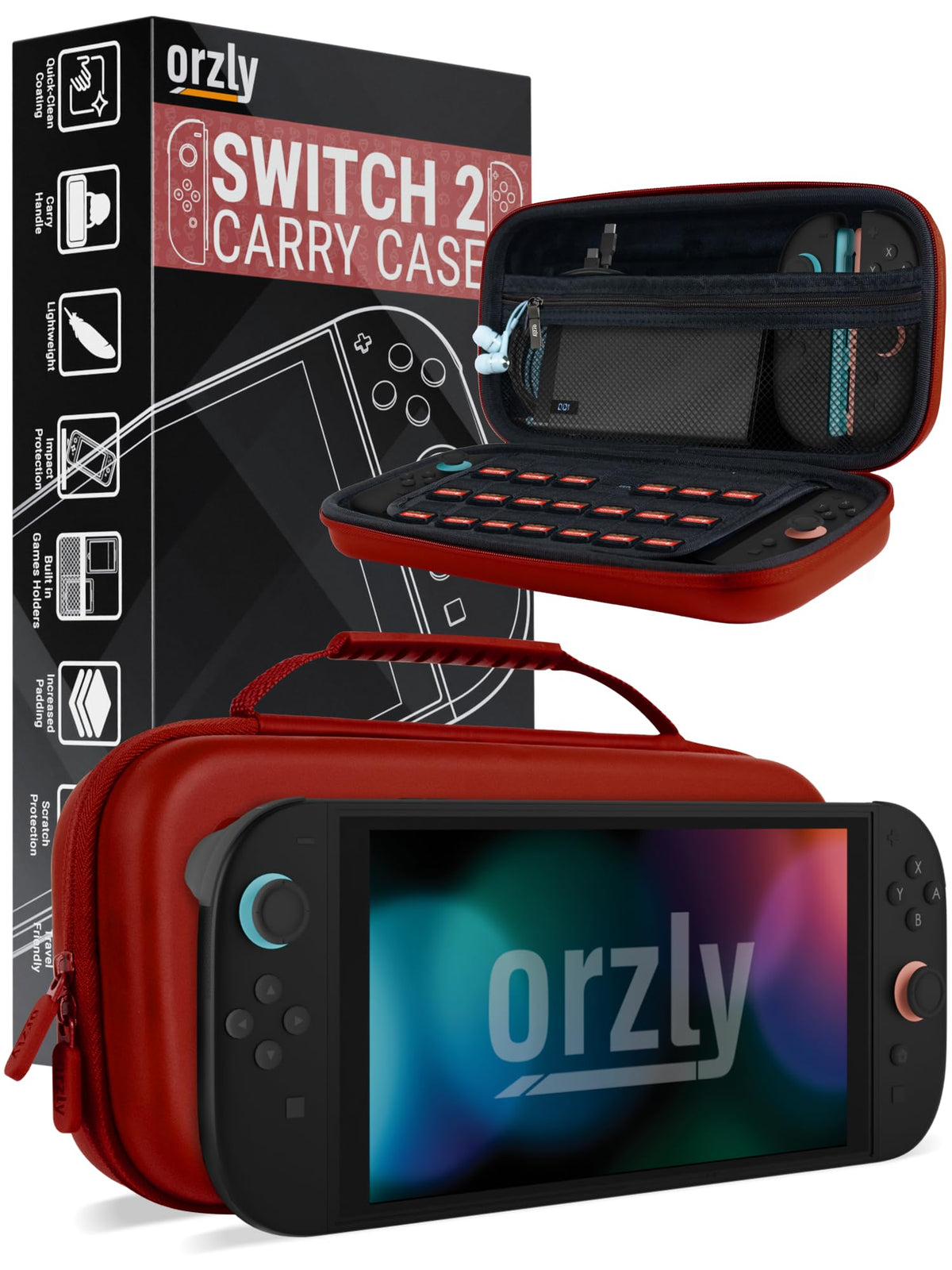 Orzly Tragetasche kompatibel mit Nintendo Switch Lite (2019) – Aufbewahrungstasche - Hartschalen Case/Hülle/Schutzhülle für die Verwendung mit der Nintendo Switch Lite Konsole & Accesoires - ROSA