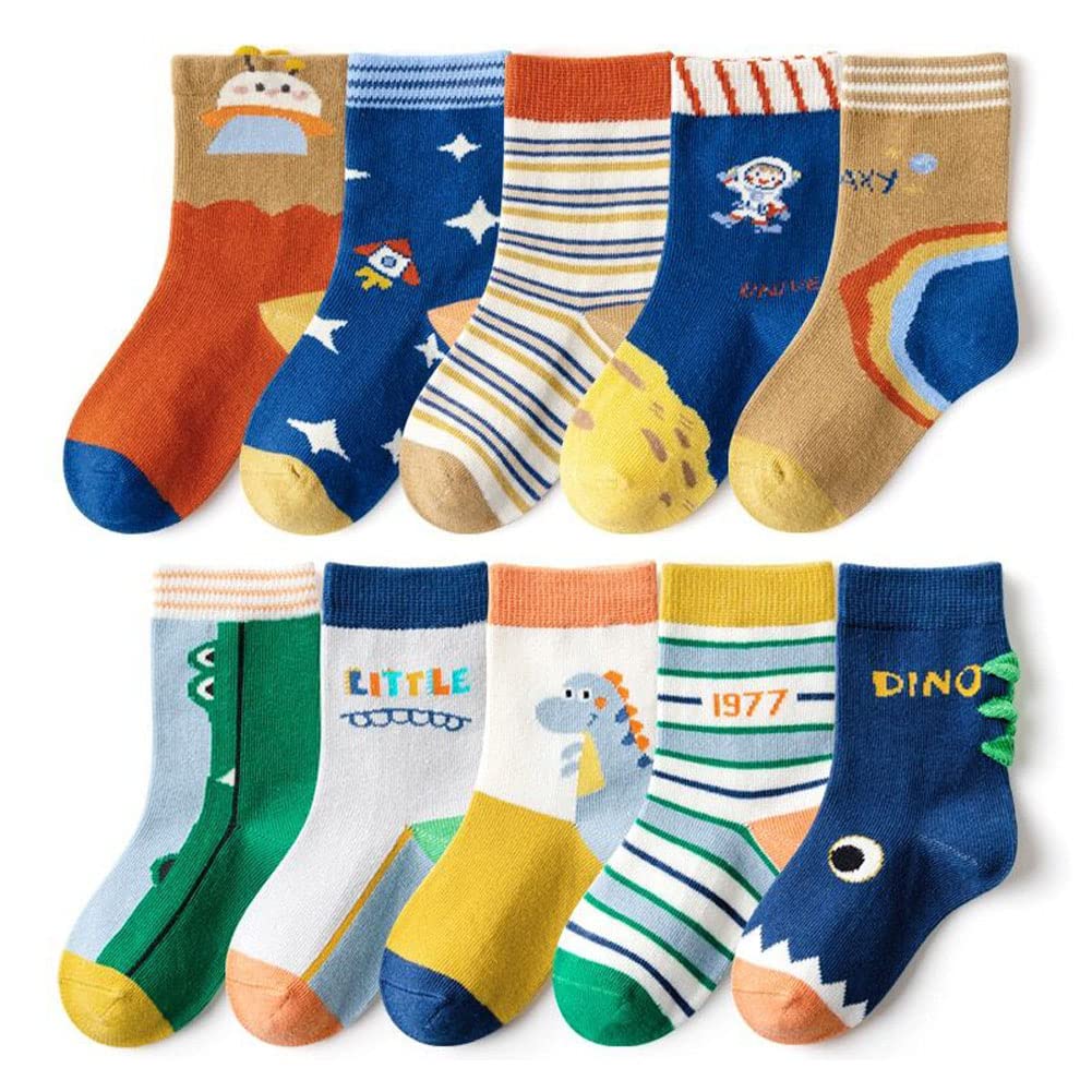 FedMois 10 Paires Chaussettes chaudes hiver en Coton Garçons Filles Socquette Enfant