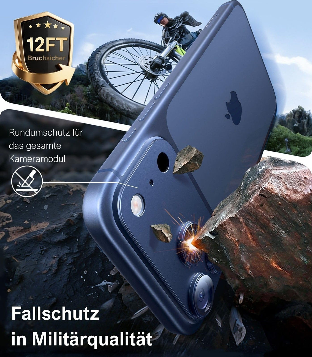 TORRAS für iPhone 18 Pro 9H+ Kratzfest Kameraschutz HD-Klares, Grau