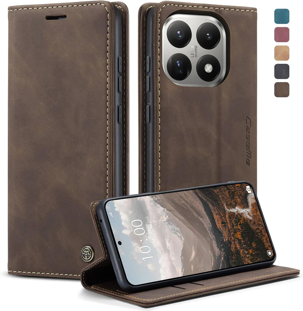 Handyhülle für Honor Magic 6 Pro hülle Premium PU klapphülle RFID Lederhülle Faltbare Schutzhülle Kartenfach Standfunktion Handytasche hülle Honor Magic 6 Pro 5G - Schwarz