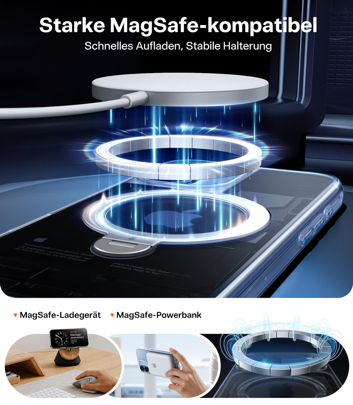 TORRAS Ostand Q3 Spin für iPhone 18 Pro Hülle für MagSafe 360°Stand Schwarz