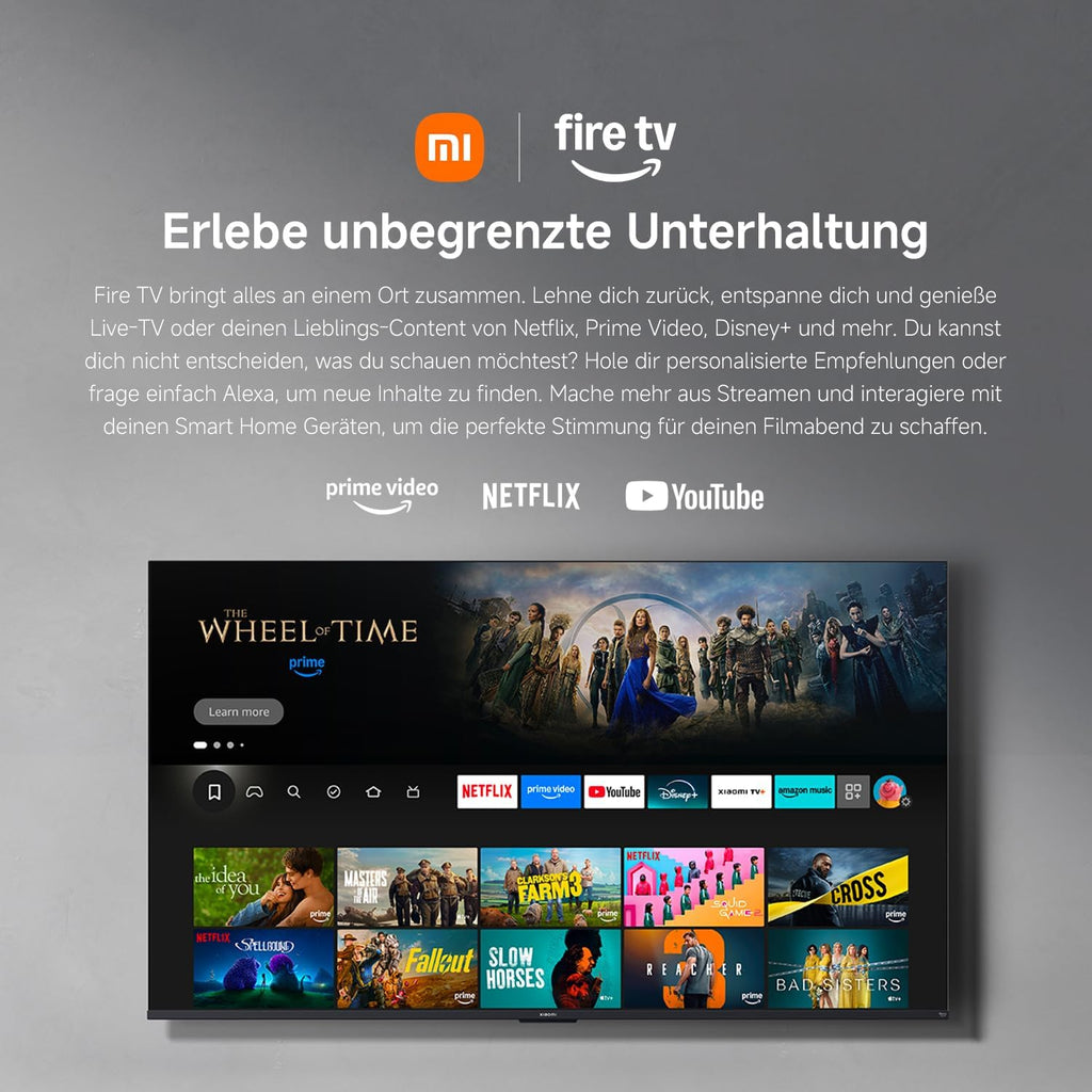 Xiaomi TV F 65 Zoll 2025, 4K UHD, Smart TV, Fire OS8, HDR10, L65MB-FAEU