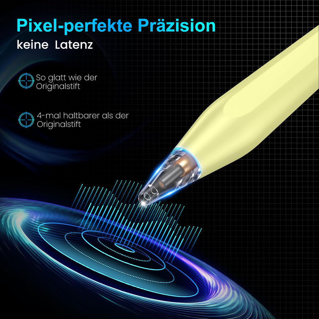 Stift für iPad, (2018-2025) Pencil 2nd Generation für Apple mit Schnellladeleistung Palm Rejection und Neigungssensitivität Stylus für i Pad 6-10, i Pad Pro 13''/12,9''/11'', Mini 6/5, Air 5/4/3