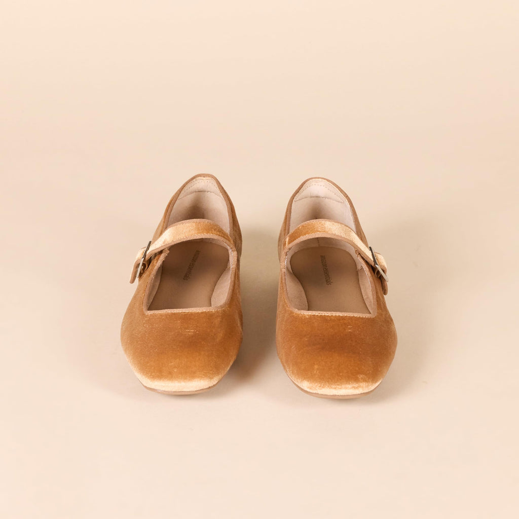 Amazon Essentials Women's Square-Toe Mary Jane Ballet Flat with Adjustable Metal Buckle Strap, Non-Slip Low Heel, Cushioned