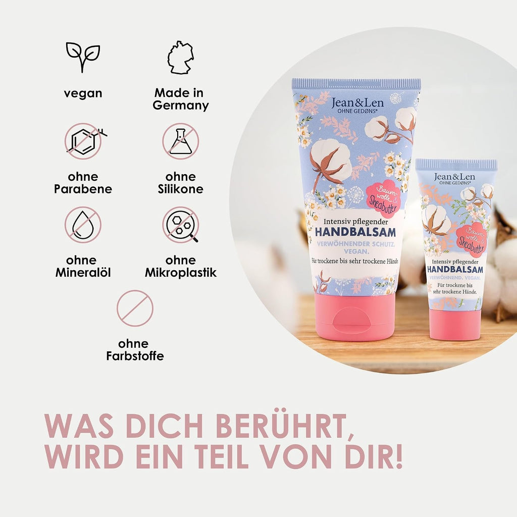 Jean & Len Sehr geile Handcreme Rosemary & Ginger, vegan, 6 x 75 ml