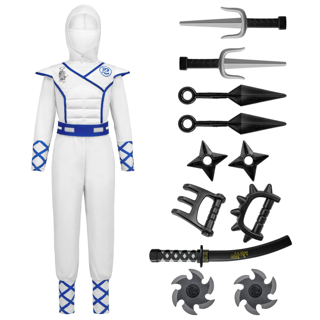 Spooktacular Creations Halloween Ninja Costume, Ninja Outfit Set for Kids, Halloween Costumes for Boys Dress Up Party