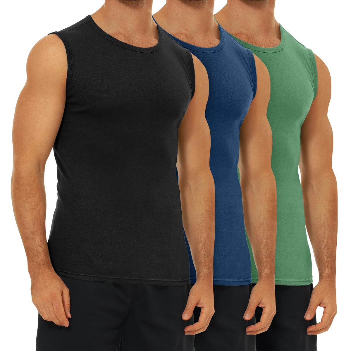 FALARY 3er-/6er-Pack Herren-Unterhemd aus Baumwolle Tanktop Unterhemden S-5XL