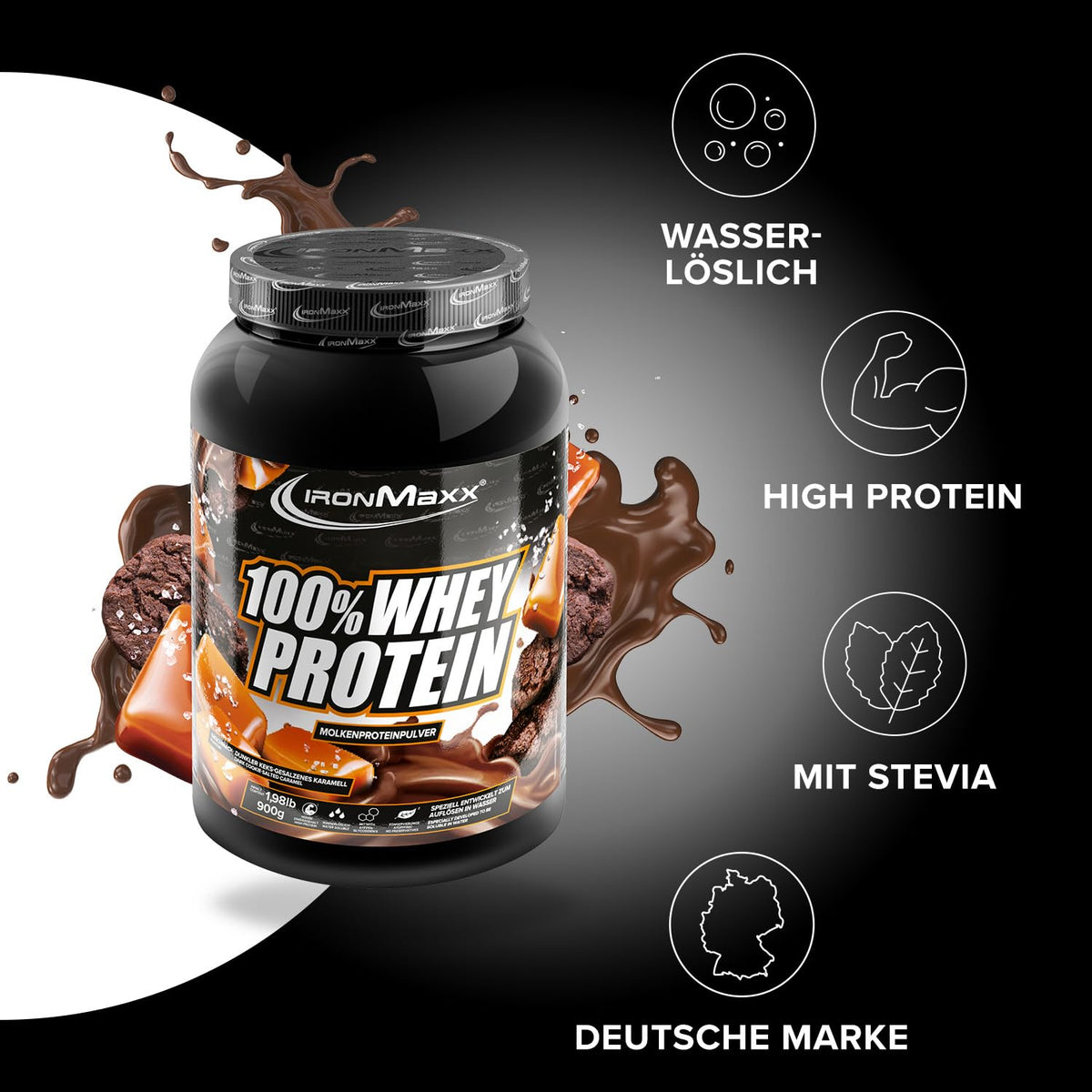 IronMaxx 100% Whey Protein Pulver - French Vanilla 500g Beutel | zuckerreduziertes, wasserlösliches Eiweißpulver aus Molkenprotein | viele verschiedene Geschmacksrichtungen