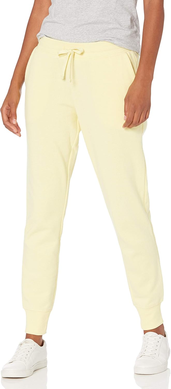 Amazon Essentials Women's Cotton Fleece Jogger Sweatpants with Drawstring (Available in Plus Size)