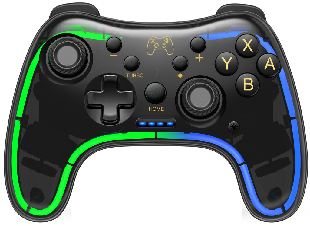 HELLCOOL Switch Controller, Kabellos Switch Pro Controller für Switch/Lite/OLED Konsole, Macro/Turbo/Aufwachfunktion, Präzise Steuerung, Dual Motors Vibration, 15 Std Spieldauer