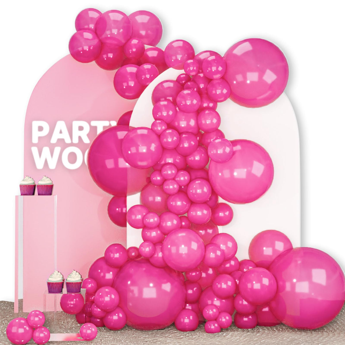 PartyWoo Black Balloons 140pcs Different Sizes of 18 12 10 5 Inch