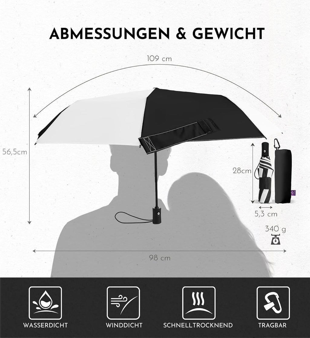 LILAC Regenschirm Klein Stabil Windfest