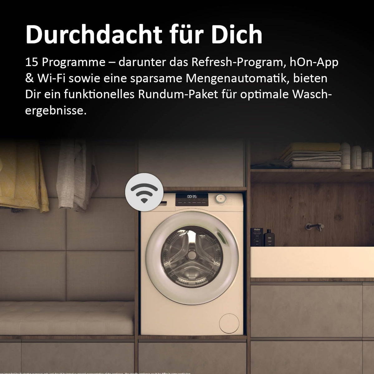 Haier Frontlader Waschmaschine 8kg I-PRO Serie 1 HW80-BP14929
