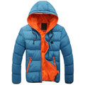 Generisch Winterjacke Herren Steppjacke mit Kapuze Warme Stepp Outdoor Winter Puffer Jacke Herrenjacken Übergangsjacke mit Reißverschluss Winter Warm Daunenjacke Leichte Jacken Thermo Langarm Parka