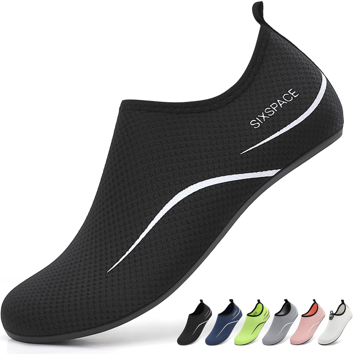 Sixspace Unisex Badeschuhe Wasserschuhe mit Rutschfester Sohle, Gr.34-47