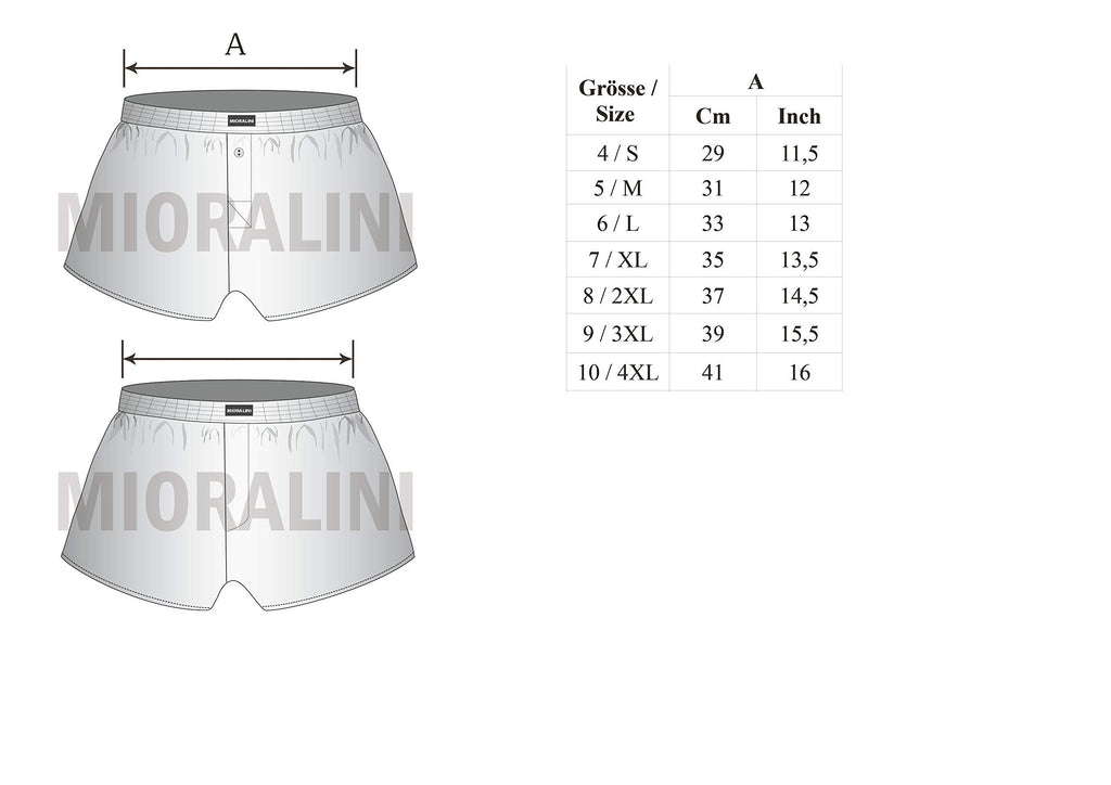 MioRalini Herren Lockere Weiche Boxershort Klassisch 10er Set