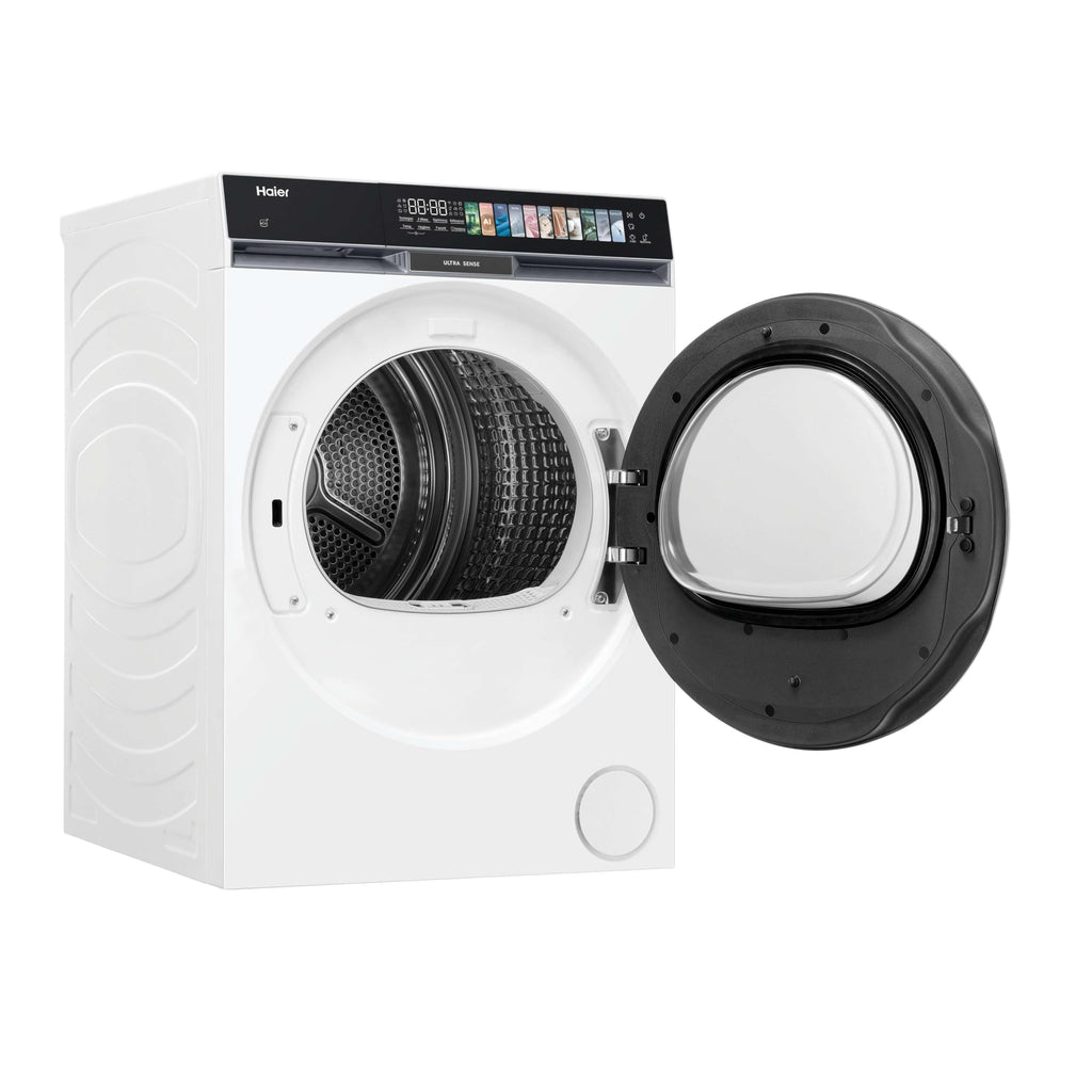 Haier Wärmepumpentrockner 9kg I G7 Serie I Klasse B I AI Power Inverter Motor, iOn Air Fresh, Pillow-Schontrommel, Automatik- & Hygiene-Programm, hOn AppI HD90-B667U1