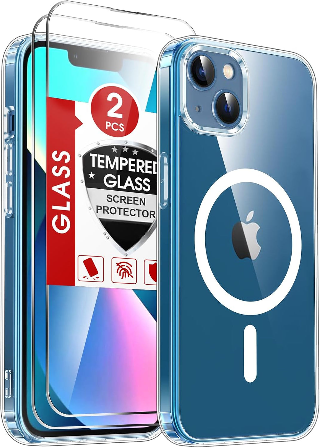 LeYi für Samsung Galaxy A06 4G Hülle für Magsafe mit 2X Panzerglas-Schwarz