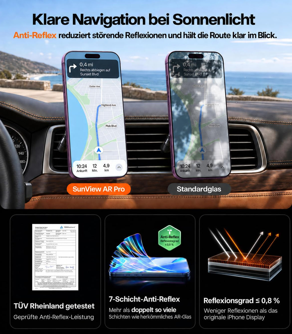 TORRAS für iPhone 18 Pro 9H+ Kratzfest Kameraschutz HD-Klares, Grau