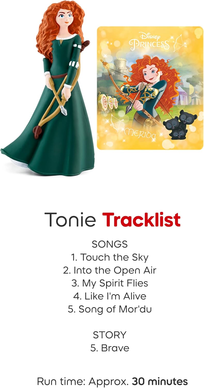 Toniebox 2 Audio Player Disney Princess Bundle for Kids 3+ with Ariel, Moana, Merida, and Belle - Cloud Pink
