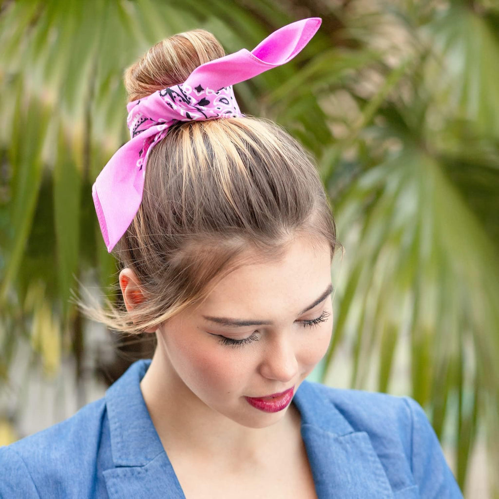 Bandana 100% Coton Qualité Premium - Epaisseur Supérieure - 20 Couleurs Exclusives - Motif Paisley