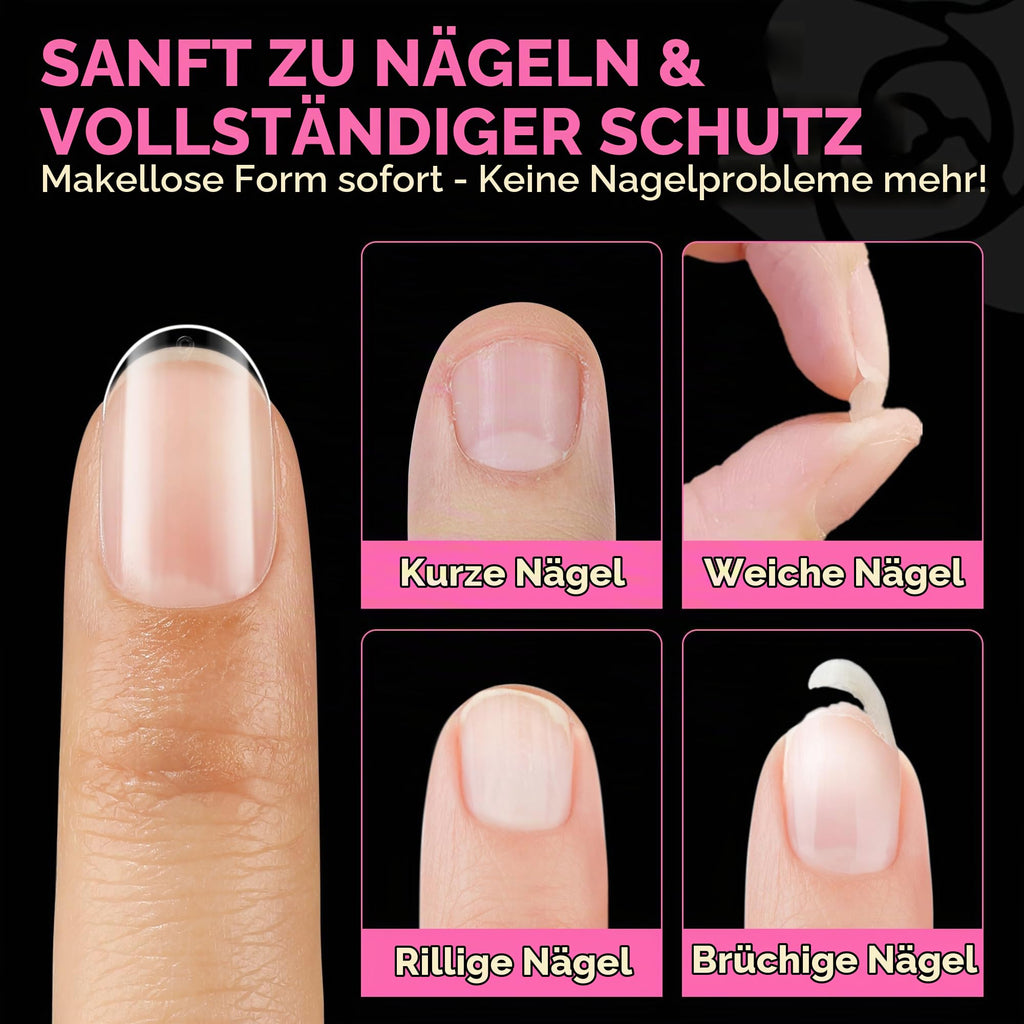 UNA GELLA Kurze Mandel Nail Tips 504 Stück