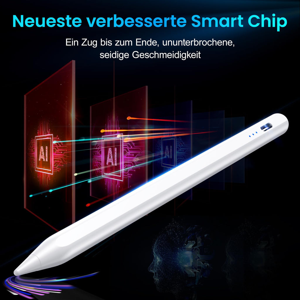 Stift für iPad, (2018-2025) Pencil 2nd Generation für Apple mit Schnellladeleistung Palm Rejection und Neigungssensitivität Stylus für i Pad 6-10, i Pad Pro 13''/12,9''/11'', Mini 6/5, Air 5/4/3
