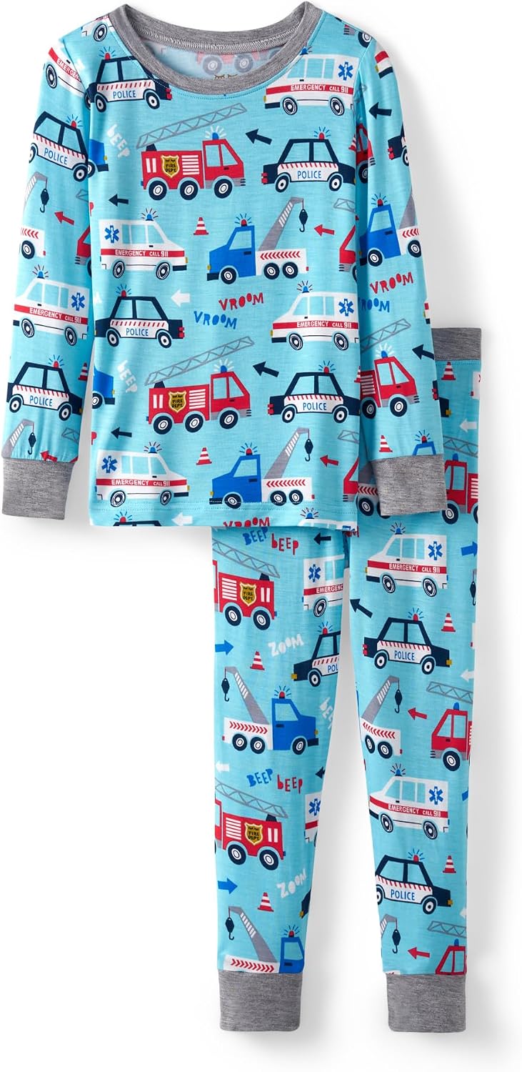 Little Sleepies Two-Piece Pajama Set, Viscose from Bamboo, Toddler Kids PJs