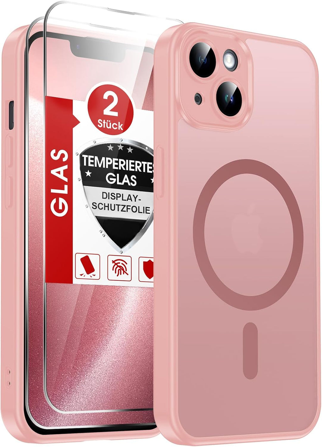 LeYi für Samsung Galaxy A06 4G Hülle für Magsafe mit 2X Panzerglas-Schwarz