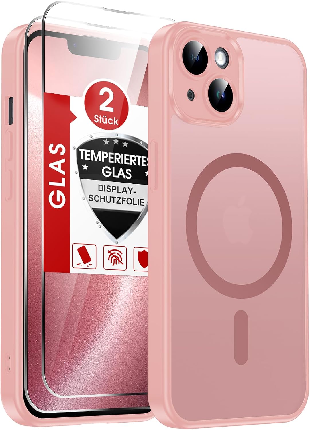 LeYi für Samsung Galaxy A06 4G Hülle für Magsafe mit 2X Panzerglas-Schwarz