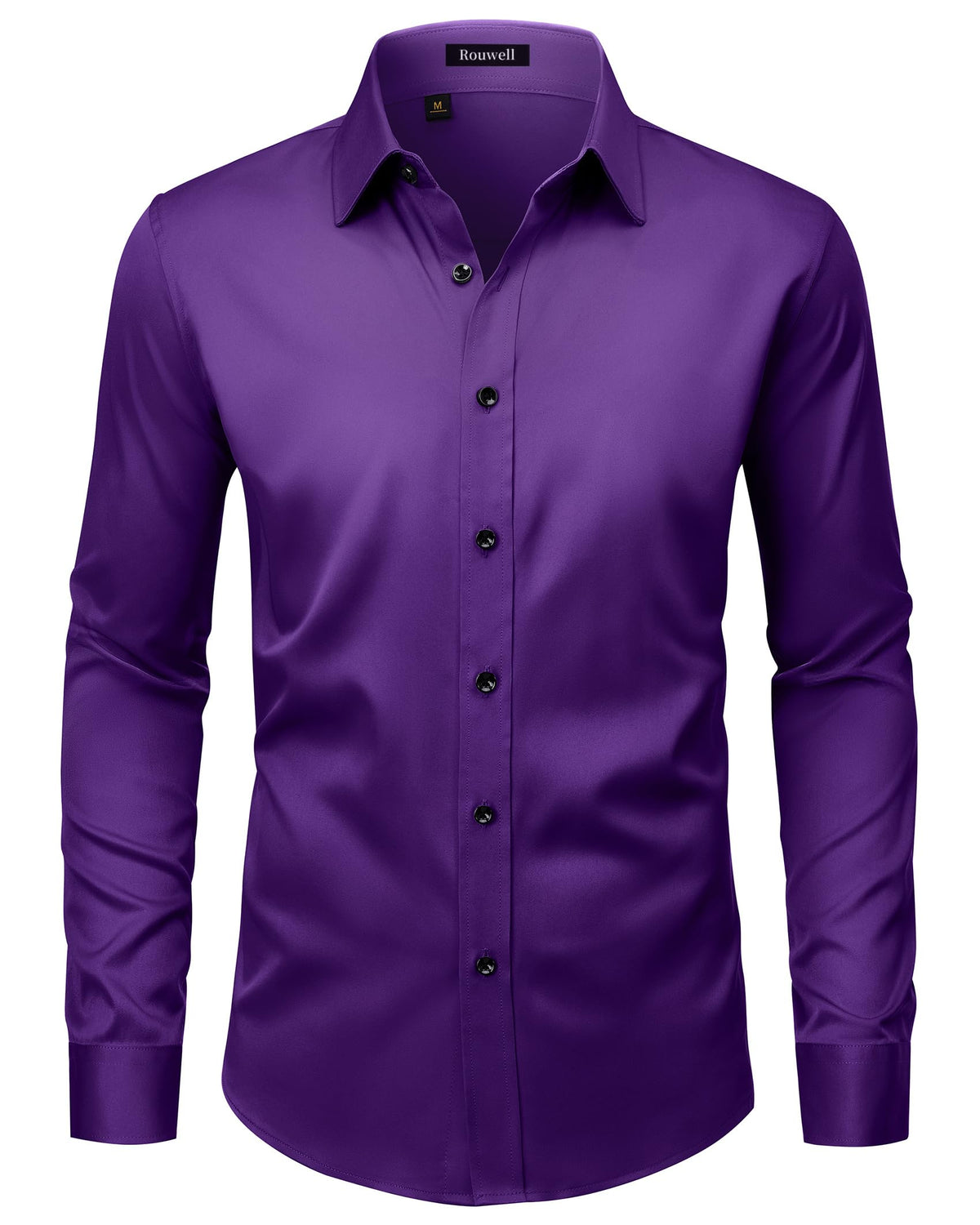Men’s Wrinkle Free Dress Shirts Regular Fit Long Sleeve Non Iron Business Casual Wedding Stretch Button Down Shirt