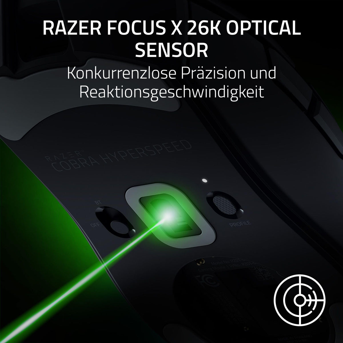Razer Cobra Pro - kabellose Gaming-Maus mit RGB - Optischer Focus Pro Sensor mit 30K DPI (10 Anpassbare Tasten, HyperSpeed Wireless Polling 8K Hz, Bluetooth, Chroma-Beleuchtung mit 11 Zonen) Weiß