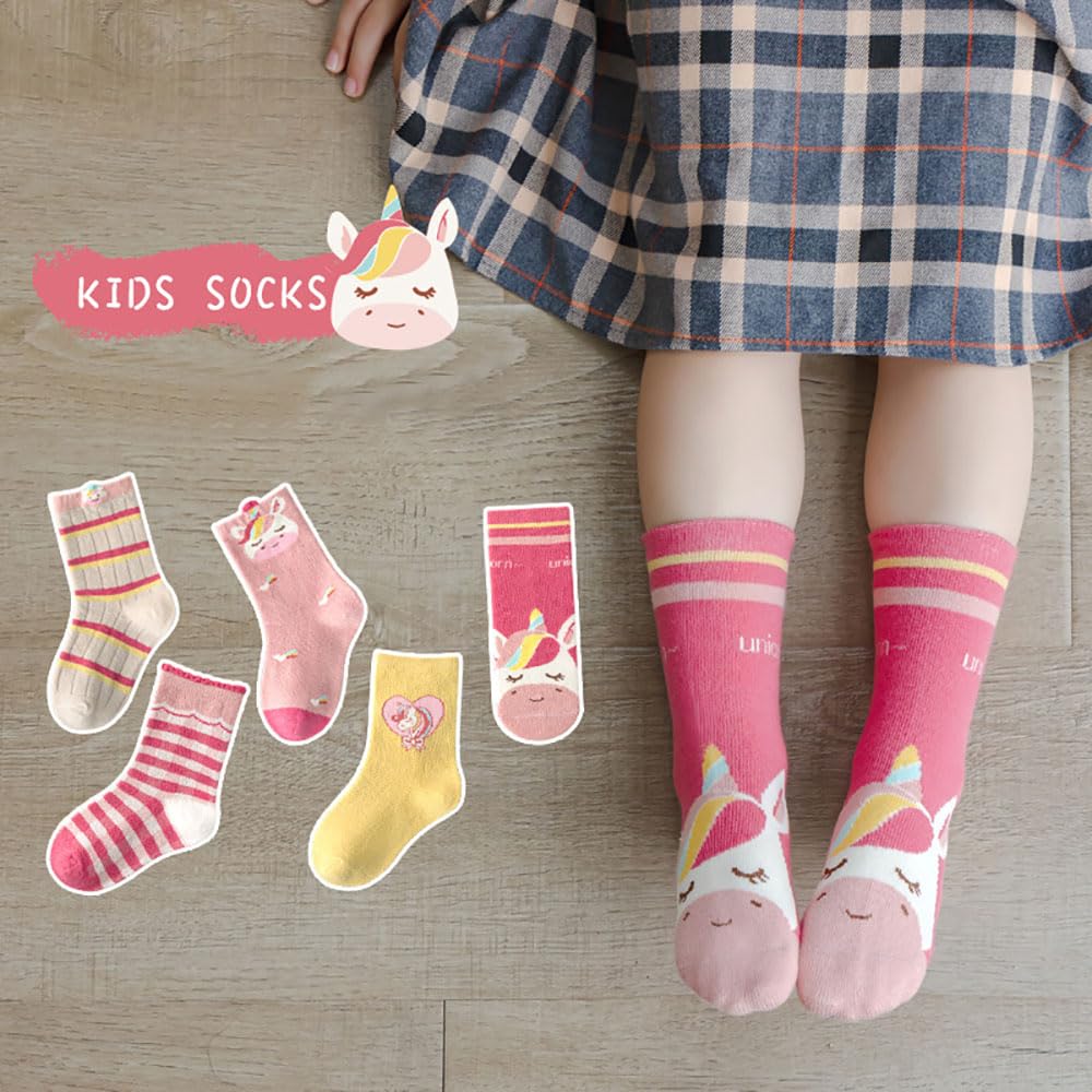 FedMois 10 Paires Chaussettes chaudes hiver en Coton Garçons Filles Socquette Enfant
