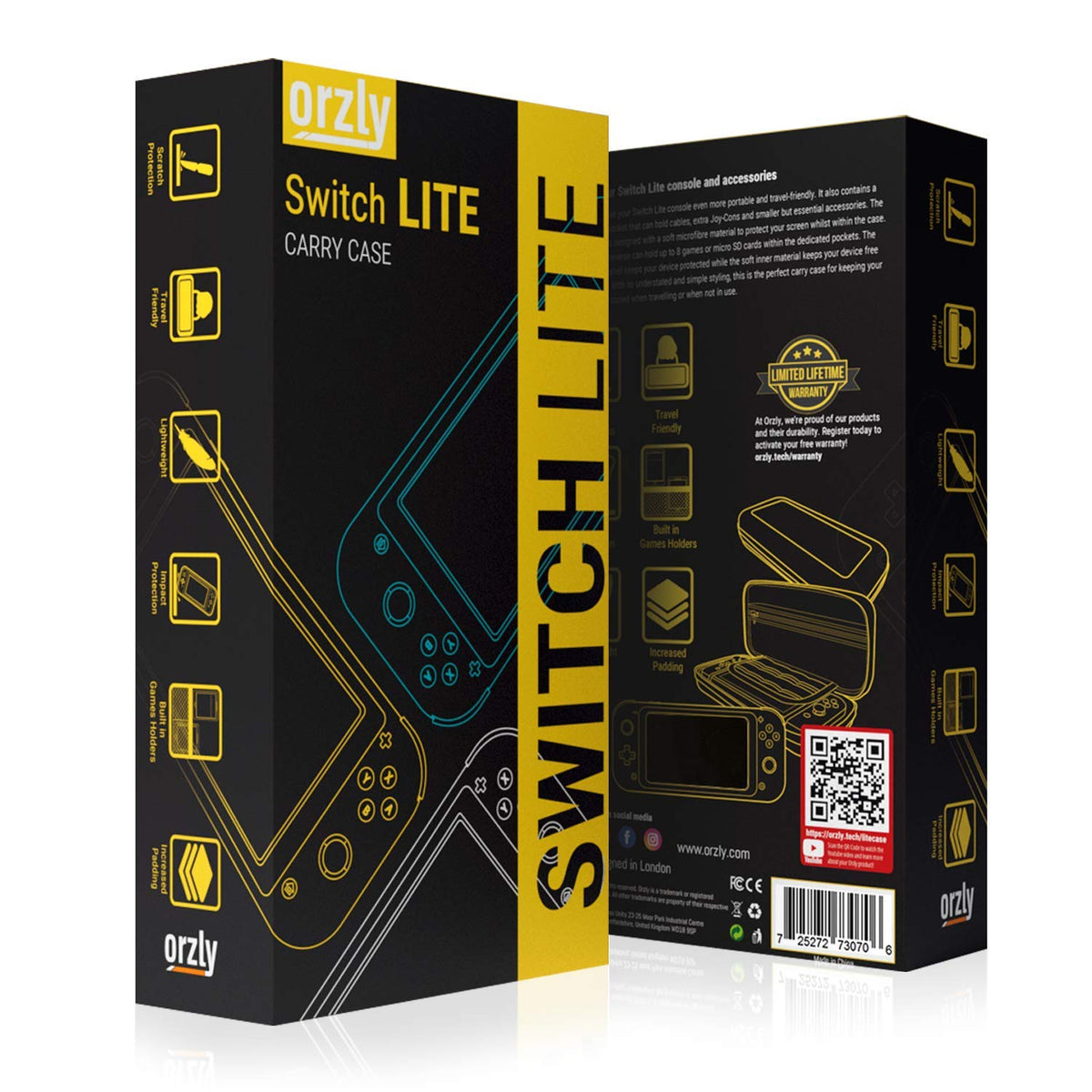 Orzly Tragetasche kompatibel mit Nintendo Switch Lite (2019) – Aufbewahrungstasche - Hartschalen Case/Hülle/Schutzhülle für die Verwendung mit der Nintendo Switch Lite Konsole & Accesoires - ROSA