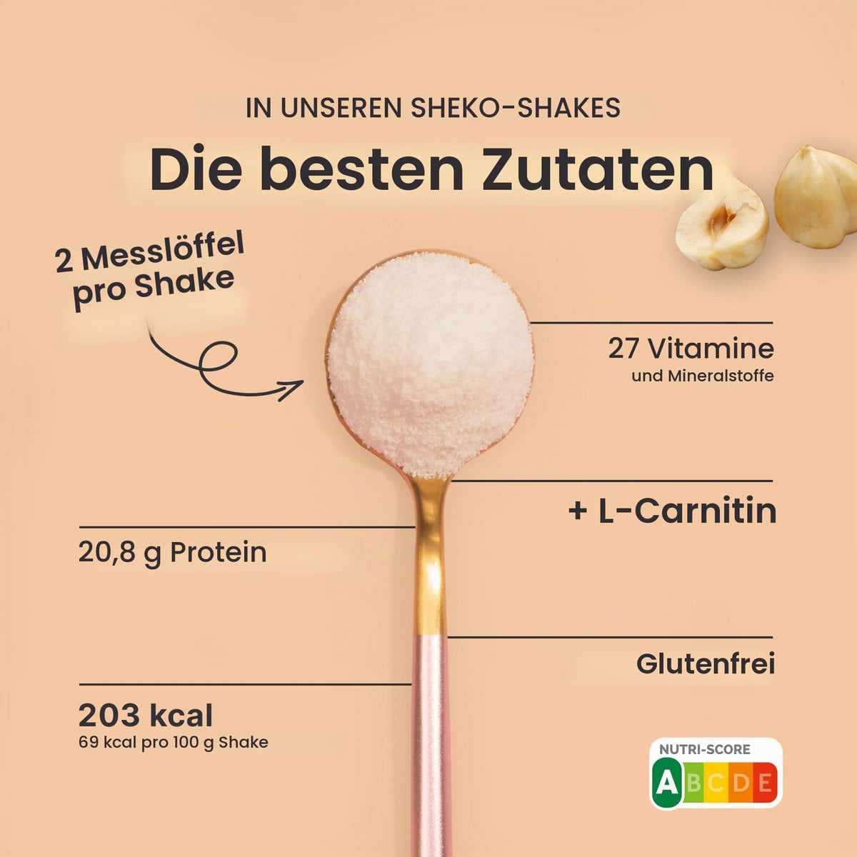 SHEKO Balance Shake Erdbeere – Mahlzeitersatz & Abnehmshake – 378 g