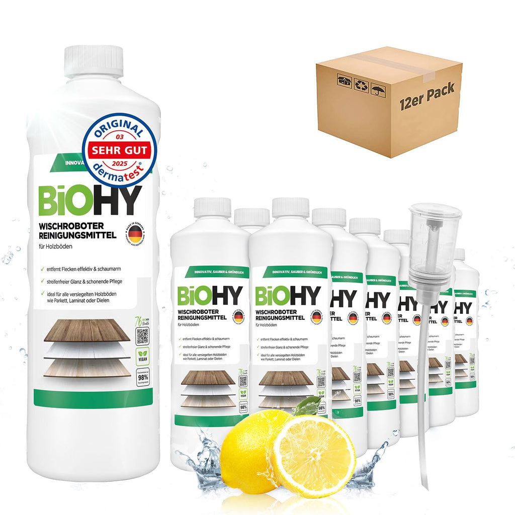 BiOHY Wischroboter Reiniger für Station mit Orangenduft (2 x 1 Liter)