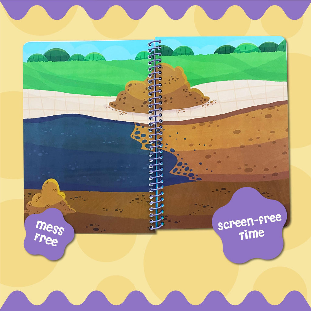 Stick4Ever Jelly Sticker Book® - for Kids - Waterproof, Easy to Clean Reusable Sticker Book for Toddlers- Reusable Road Trip Activities for Kids - Stocking Stuffers for Toddlers (Farm)
